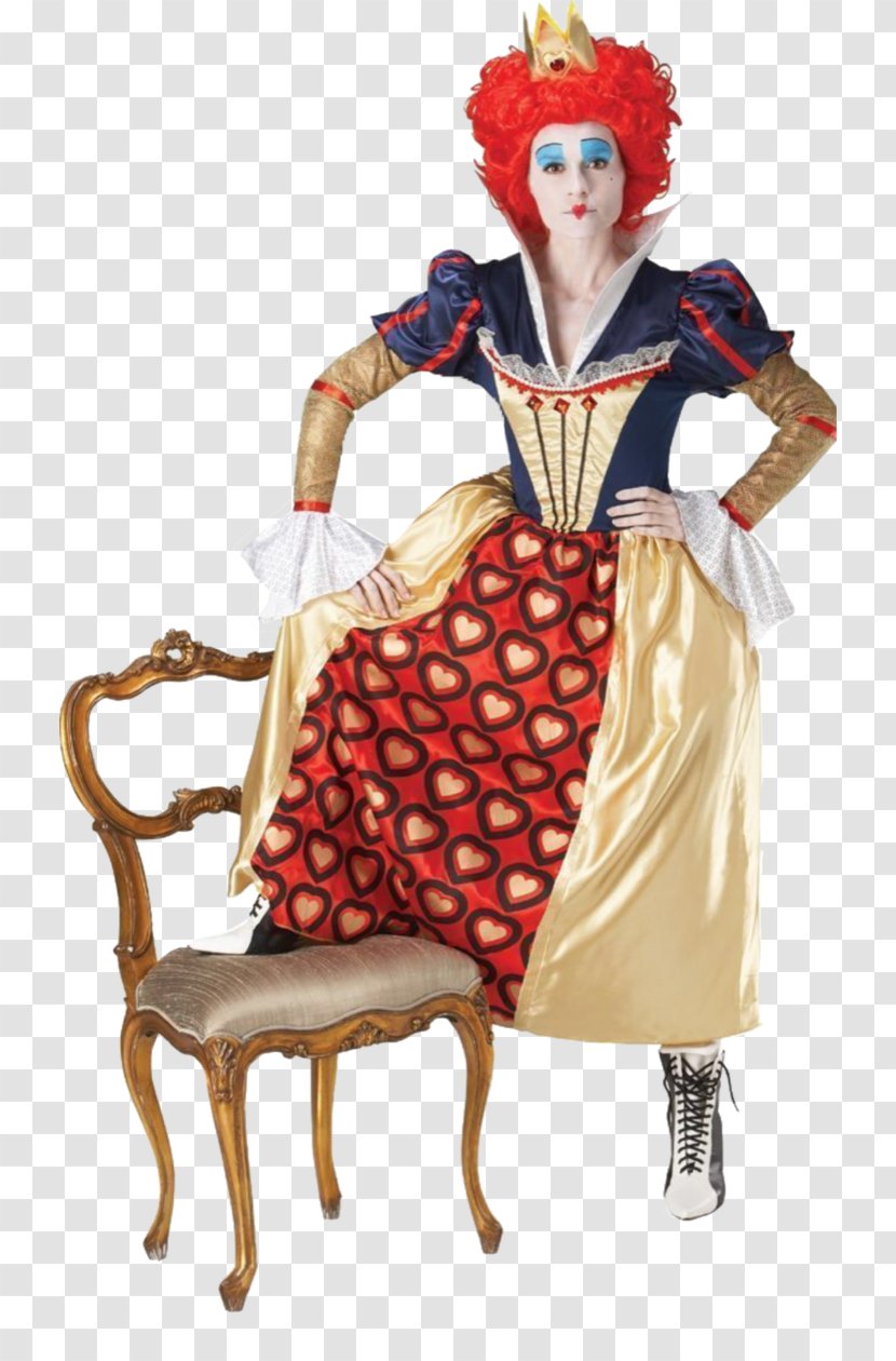 Queen Of Hearts Red Alice's Adventures In Wonderland Alice Costume Party - Design Transparent PNG