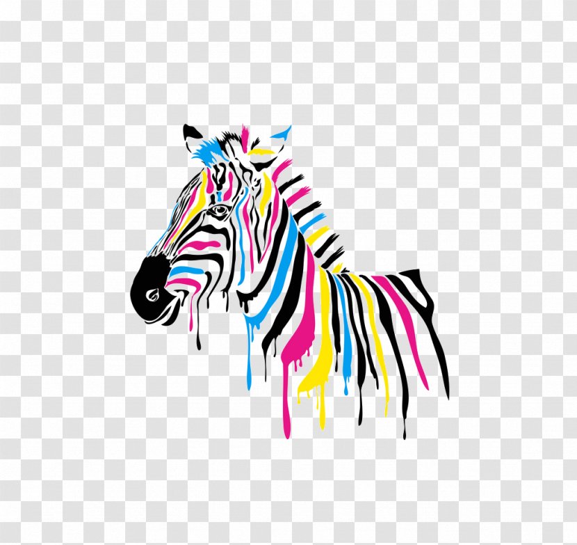 Color Graphic Design - Abstract Art - Zebra Transparent PNG
