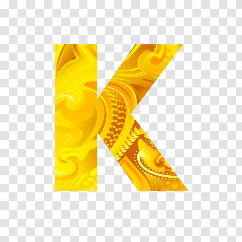Letter K Icon - Resource - Golden Letters Transparent PNG