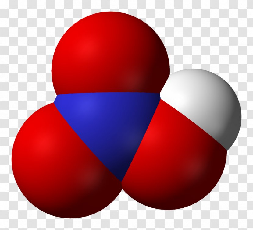 Nitric Acid Space-filling Model Mineral Molecule - Nitrous - Garage Transparent PNG