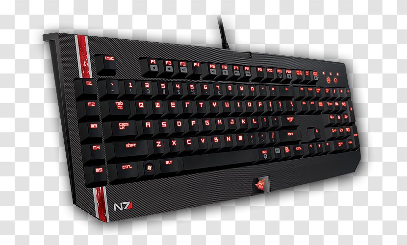 Computer Keyboard Battlefield 3 Mass Effect Razer BlackWidow Ultimate 2016 Gaming Keypad - Electronic Device - Cutting Edge Haunted House Transparent PNG