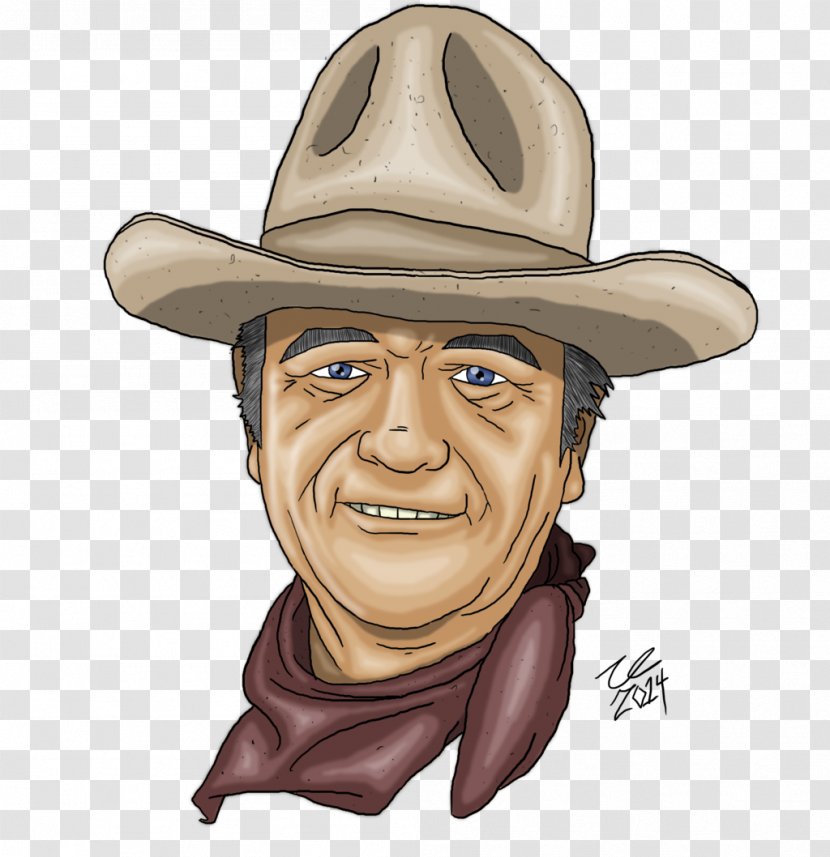 Cowboy Hat Fedora Cartoon - John Wayne Transparent PNG