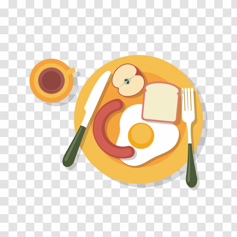 Breakfast Brunch Food Nutrition - Yellow - Vector Transparent PNG