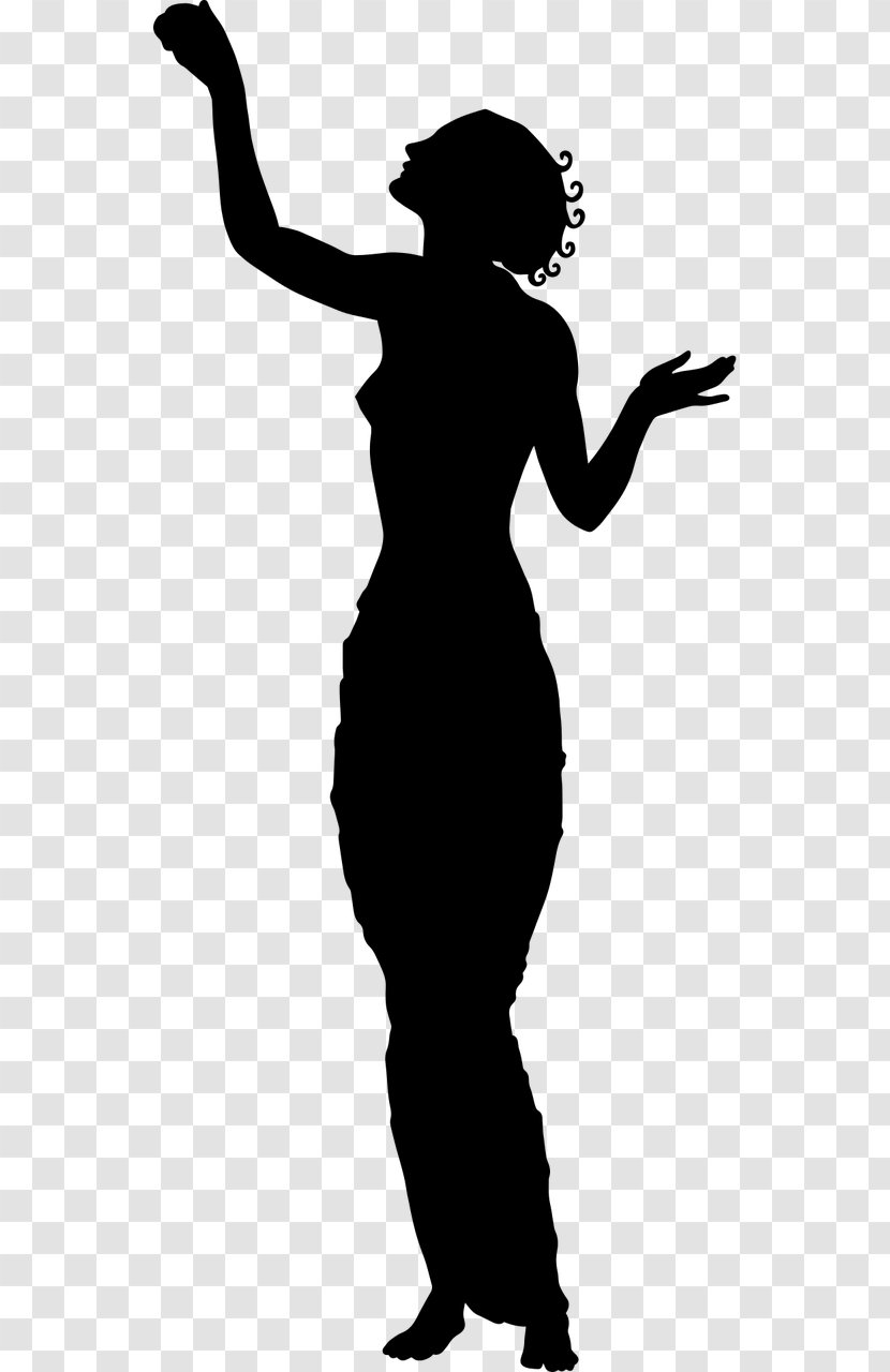 Silhouette Black And White - Dancer Transparent PNG
