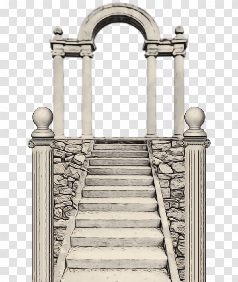Architecture Arch Column Stairs Classical - Metal Transparent PNG