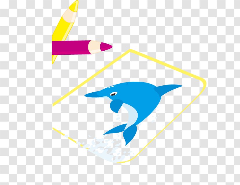 Pencil Clip Art - Marine Mammal - Simple Dolphin Pattern Transparent PNG