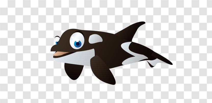 Cartoon Dolphin Illustration - Shark Transparent PNG
