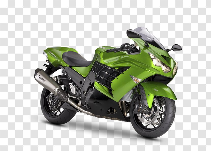 Kawasaki Ninja ZX-14 Exhaust System Motorcycles - Automotive Wheel - Motorcycle Transparent PNG