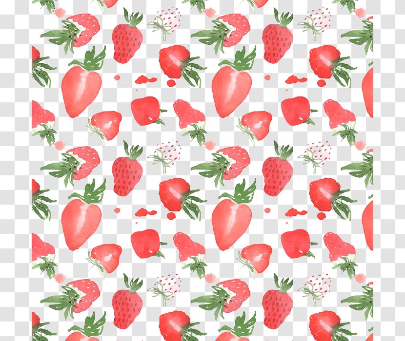 Strawberry Watercolor Painting Illustration - Fruit And Vegetable Designs Transparent PNG