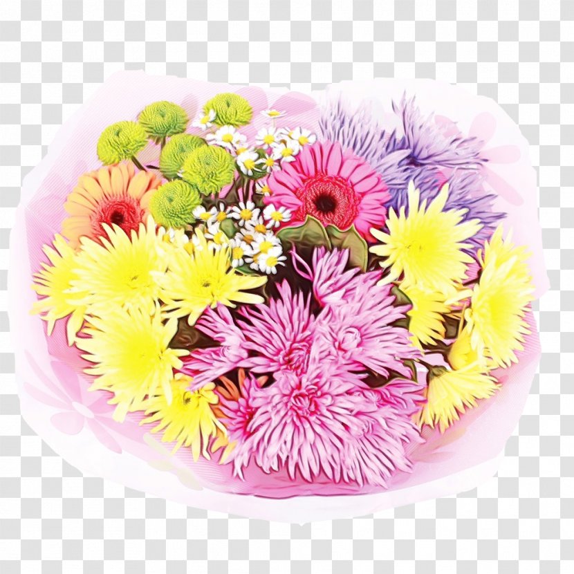 Watercolor Flower Background - Plant - Tableware Plate Transparent PNG