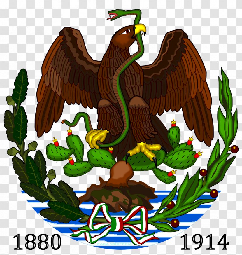 Coat Of Arms Mexico Porfiriato Eagle Second Mexican Empire - Flag Transparent PNG