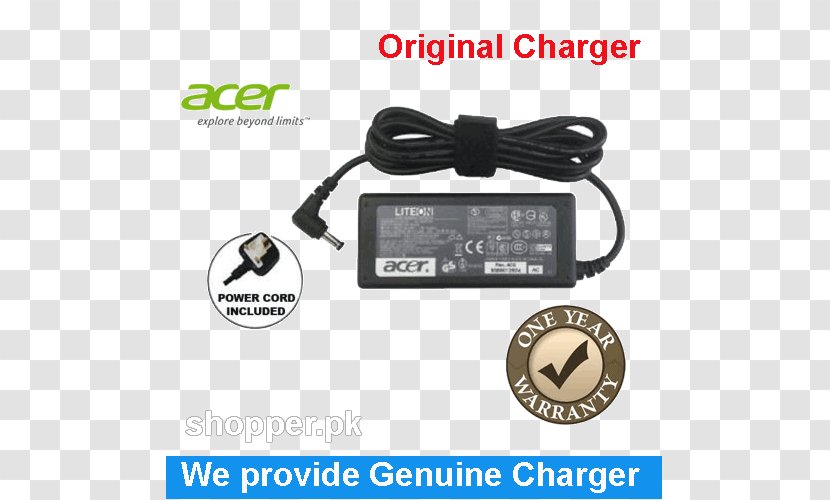 Laptop Battery Charger Dell Acer Aspire Transparent PNG