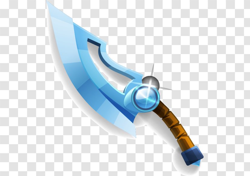 Knife Euclidean Vector - Theatrical Property - Blue Sword Transparent PNG