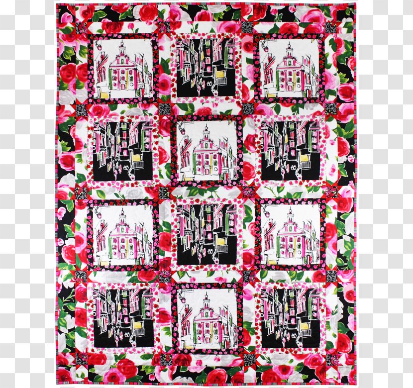 Patchwork Textile Rectangle Pattern - Art - Tula Pink's City Sampler 100 Modern Quilt Blocks Transparent PNG
