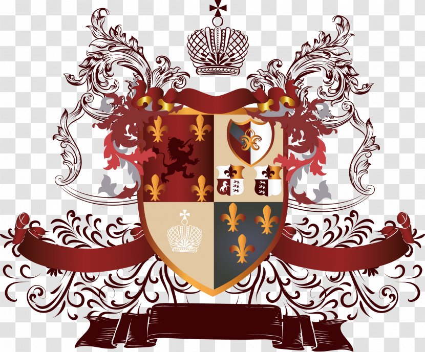 Coat Of Arms Heraldry Escutcheon - Mural - Retro Royal Shield Transparent PNG