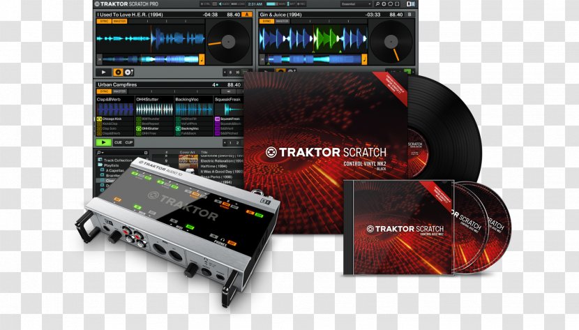 Native Instruments Traktor Scratch A6 Vinyl Emulation Software Disc Jockey - Frame - Musical Transparent PNG