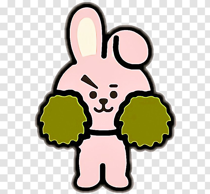 Easter Bunny - Green - Rabbit Sticker Transparent PNG