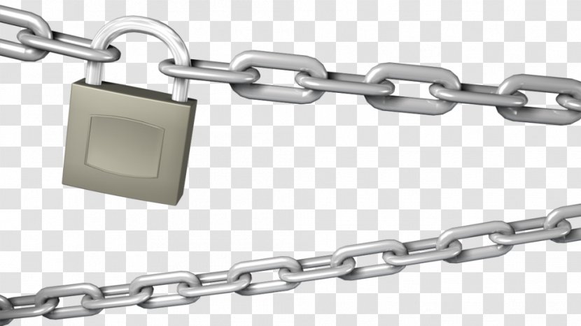 Chain Padlock Metal Silver - Hardware - Lock Transparent PNG