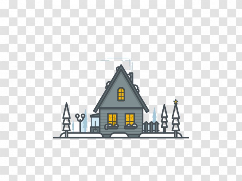 Illustration - Triangle - Winter Warm Little House Transparent PNG