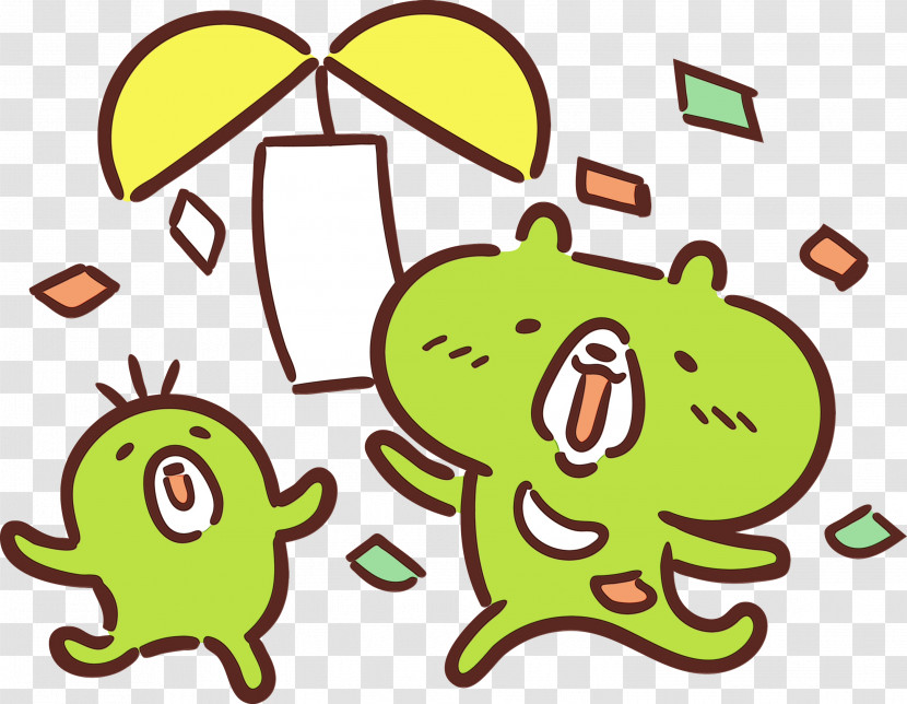 Cartoon Yellow Plant Line Happiness Transparent PNG
