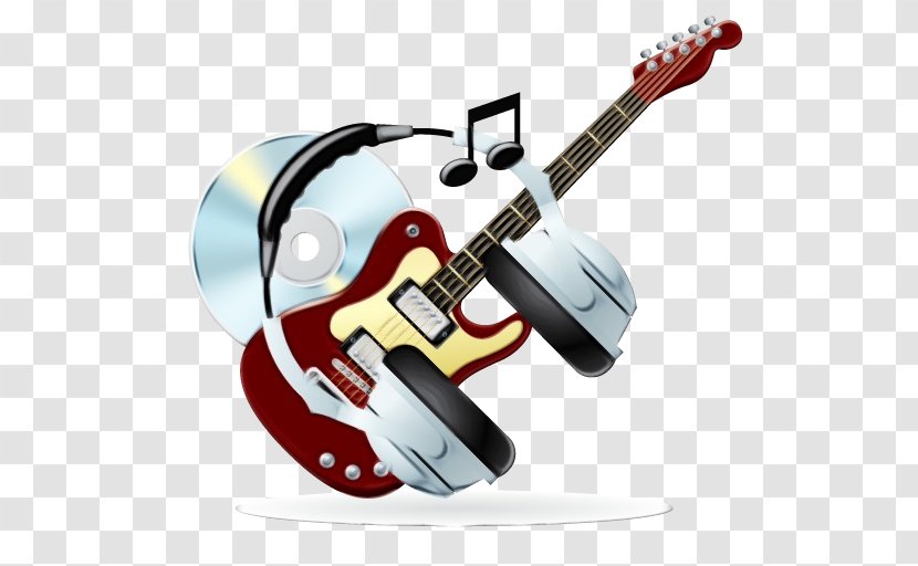 Guitar Icon - Watercolor - Cavaquinho Indian Musical Instruments Transparent PNG