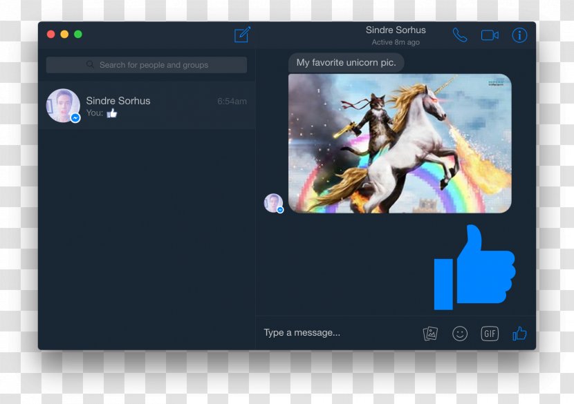 Facebook Messenger MacOS Desktop Computers - Screenshot - La French Touch Conference Transparent PNG