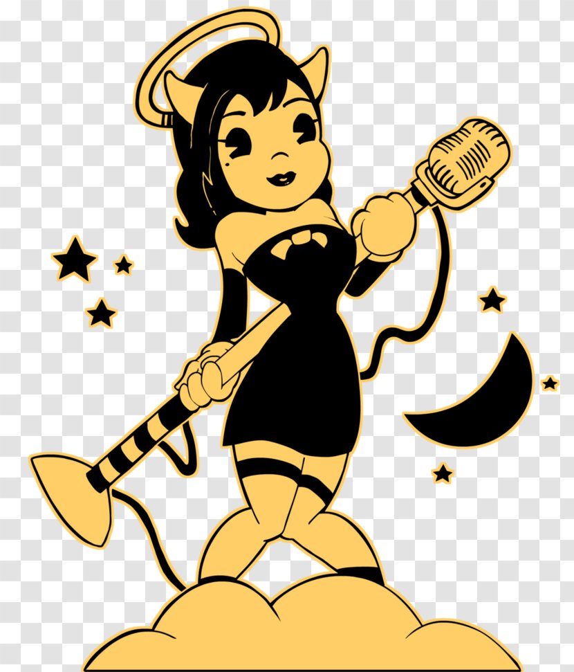 Bendy And The Ink Machine Drawing Art TheMeatly Games - Human Behavior - Alice Transparent PNG