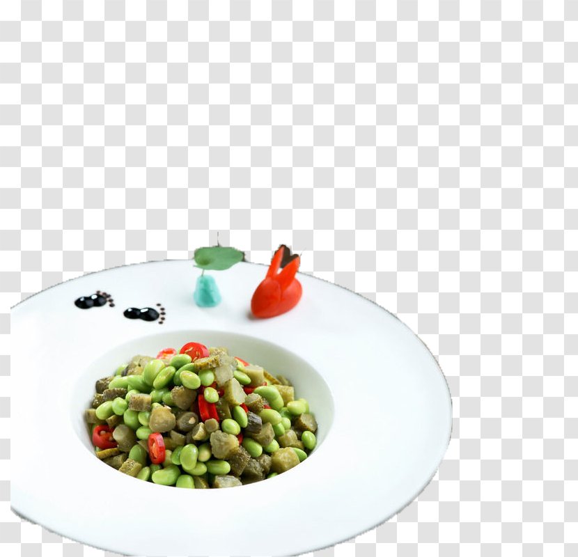 Edamame Pickled Cucumber Vegetarian Cuisine Tursu - Dish - Pickles Peas Transparent PNG