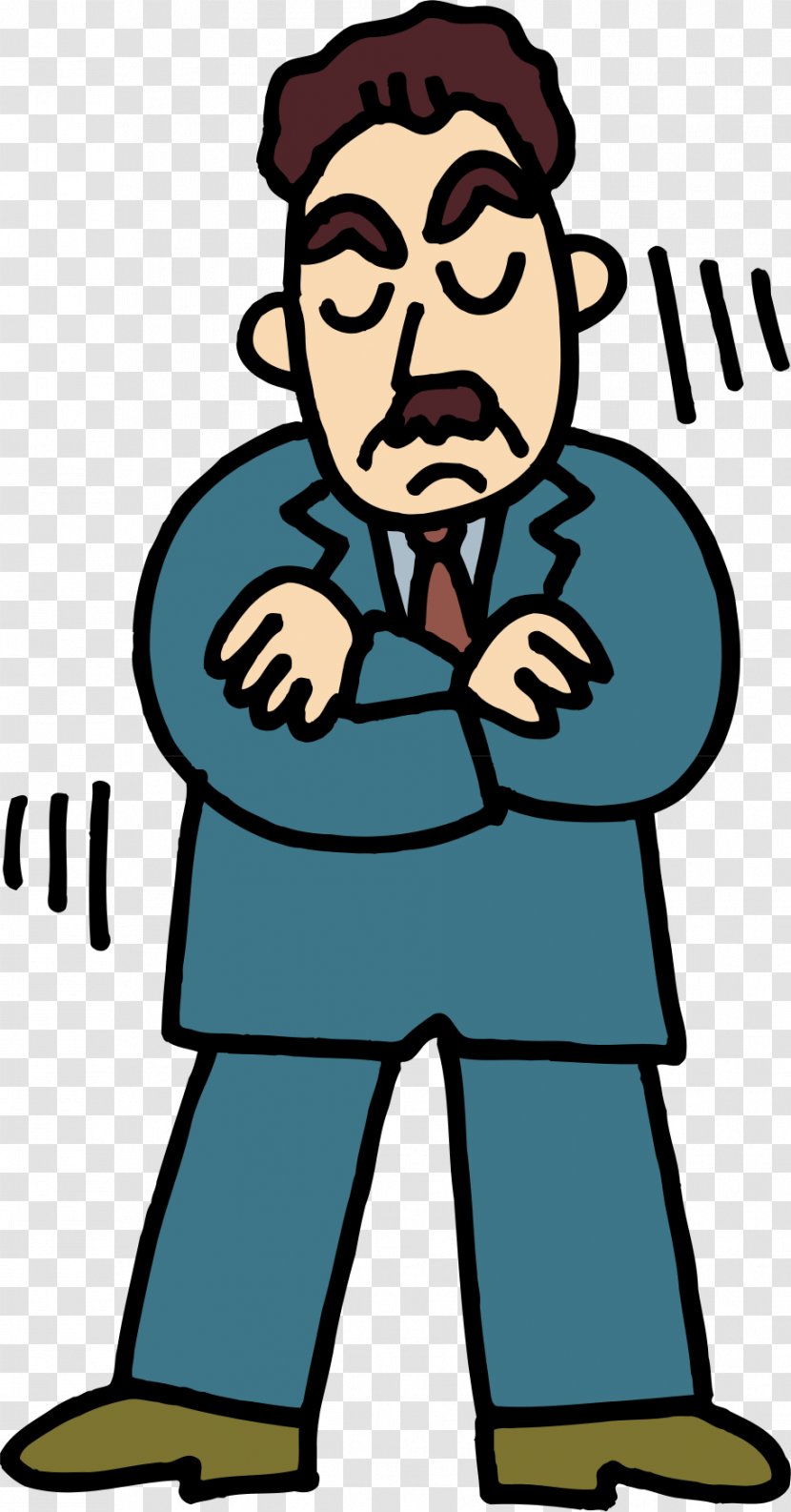 Clip Art - Thumb - Angry Man Transparent PNG