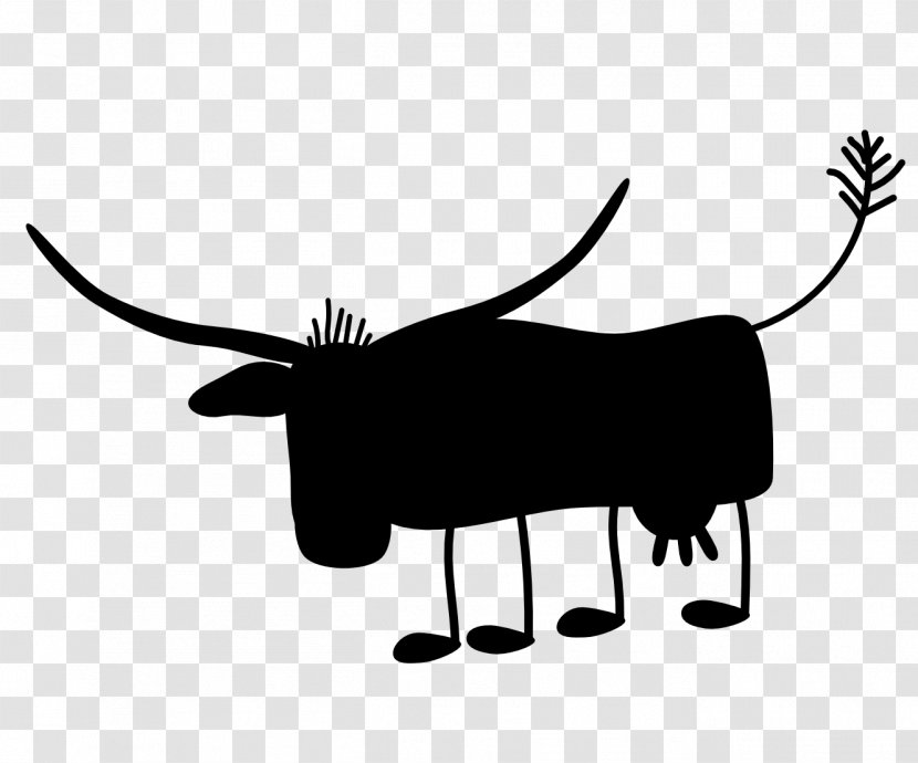Cattle Clip Art Character Silhouette Fiction - Ox - Snout Transparent PNG