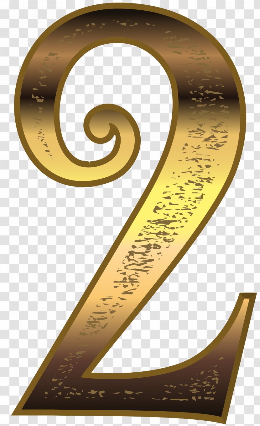 Clip Art Image Number Design - Gold - European Decorative Transparent PNG