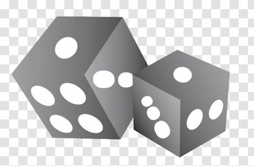 Grayscale - Grey - Gray Simple Dice Graphics Transparent PNG