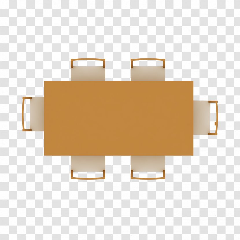 Table Dining Room Chair Floor Matbord - Top View Transparent PNG
