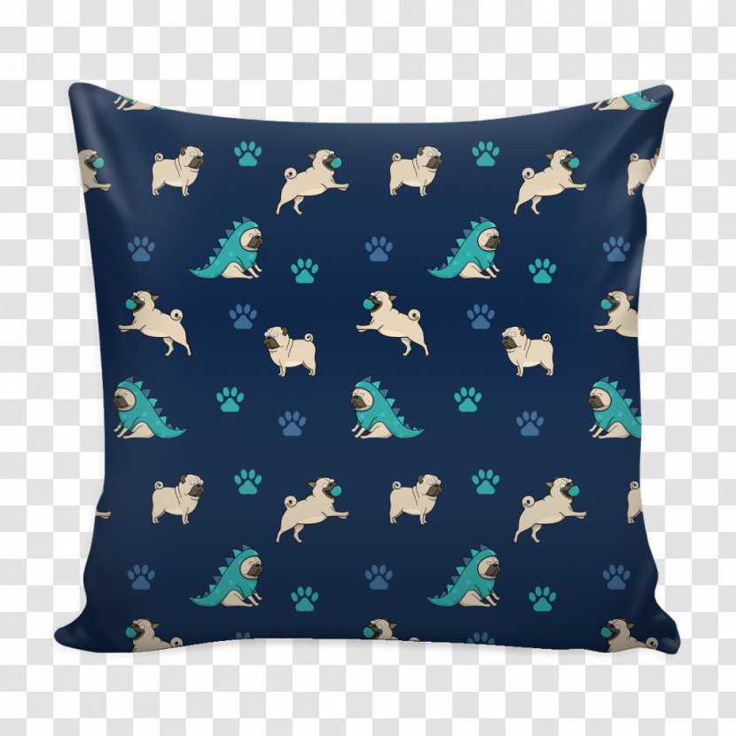 Cushion Throw Pillows Pattern - Green - Pug Pillow Transparent PNG
