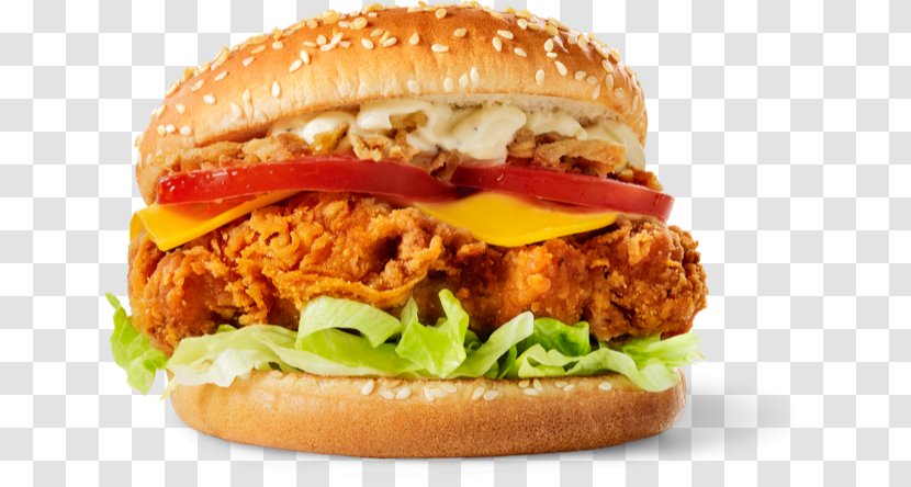 Chicken Sandwich Fried Fingers Hamburger - Burger Transparent PNG