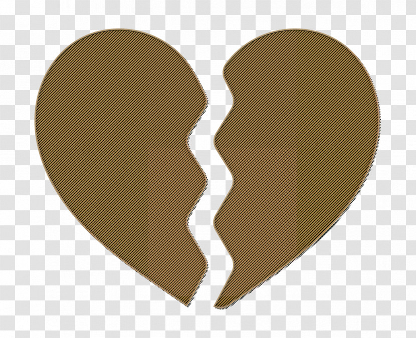 Broken Heart Divided In Two Parts Icon Broken Icon Interface Icon Transparent PNG