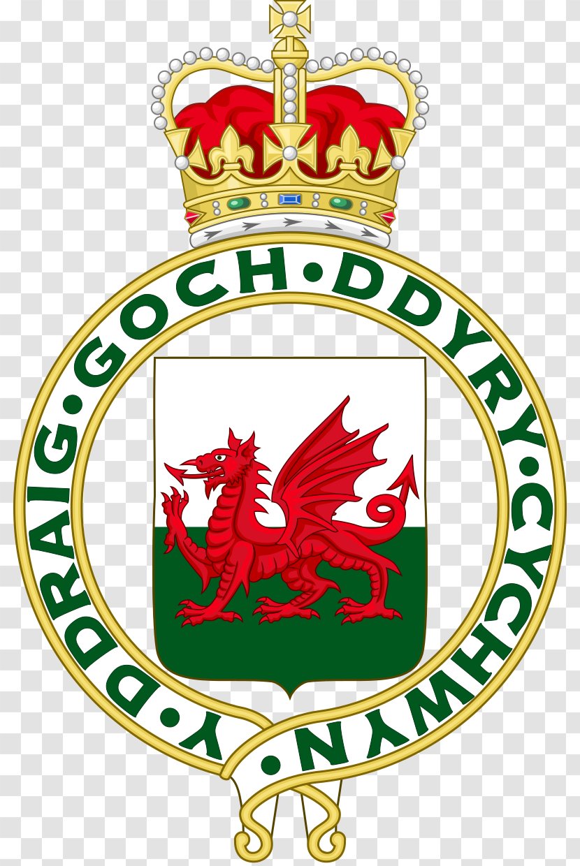 Principality Of Wales Flag Welsh Dragon Royal Badge - Emblem Transparent PNG