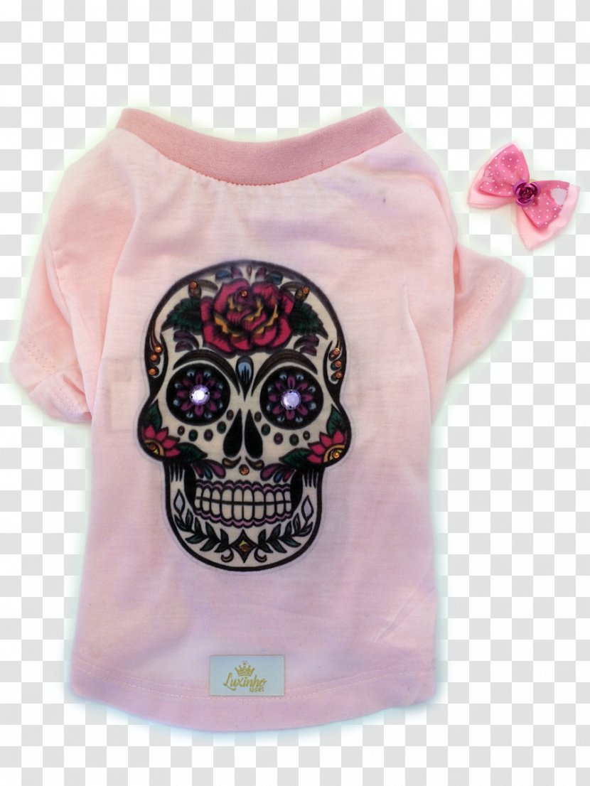 Day Of The Dead Skull - Top - Bone Transparent PNG