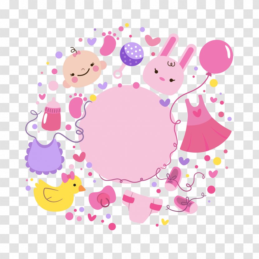 Baby Shower Party Birthday Greeting Card - Area - Cute Vector Transparent PNG