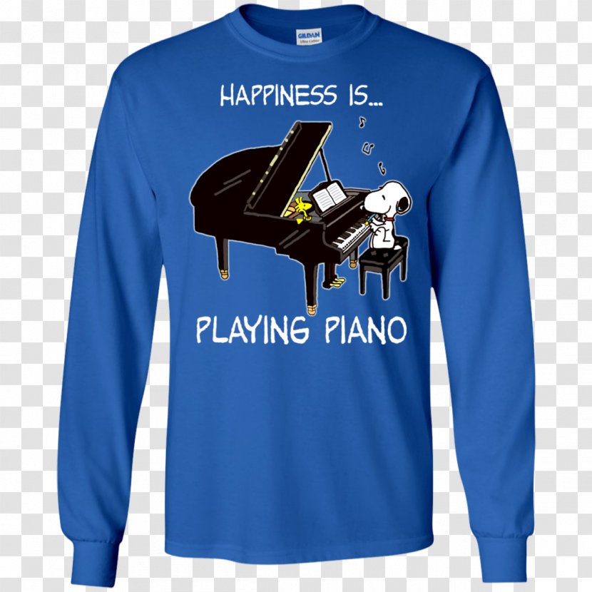 Long-sleeved T-shirt Hoodie - Long Sleeved T Shirt - Playing The Piano Transparent PNG