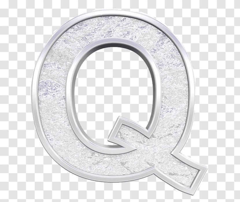 Silver Letter Metal - Body Jewelry - Q Transparent PNG