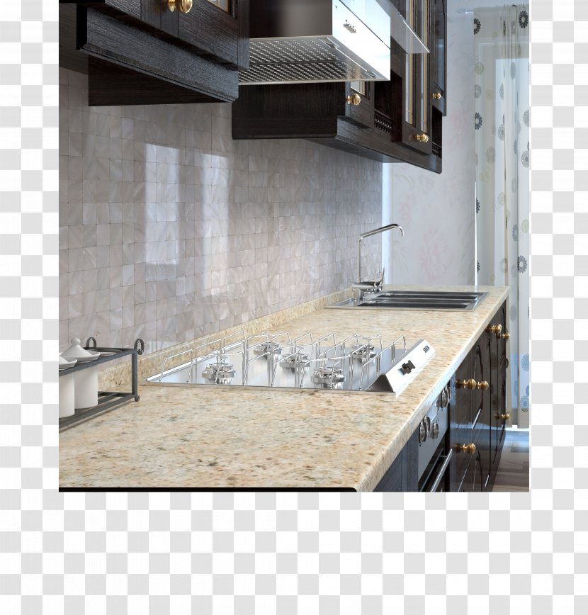 Kitchen Float Glass Tile Countertop - Fliesenspiegel - Design Transparent PNG
