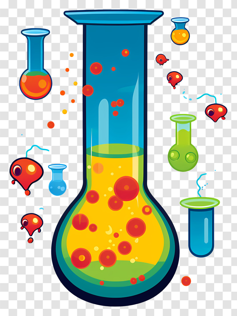 Scientific Beak - Colorful Laboratory Flask Illustration Transparent PNG
