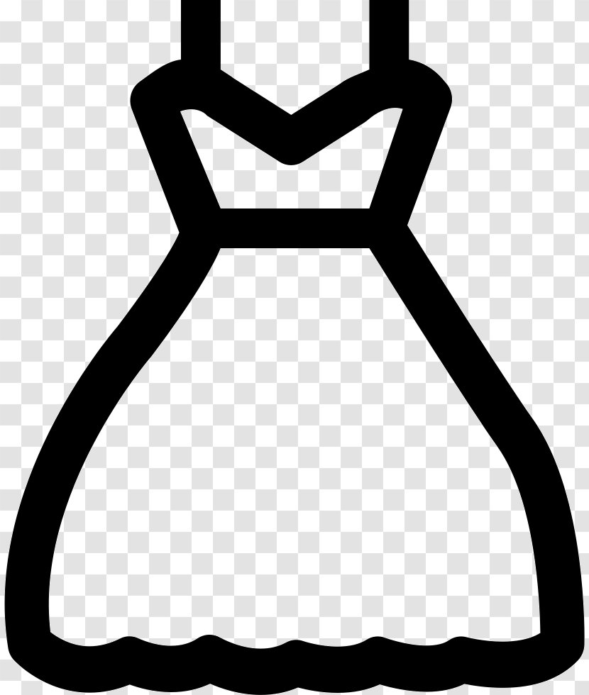 Clip Art Dress Clothing Fashion - Black And White Transparent PNG