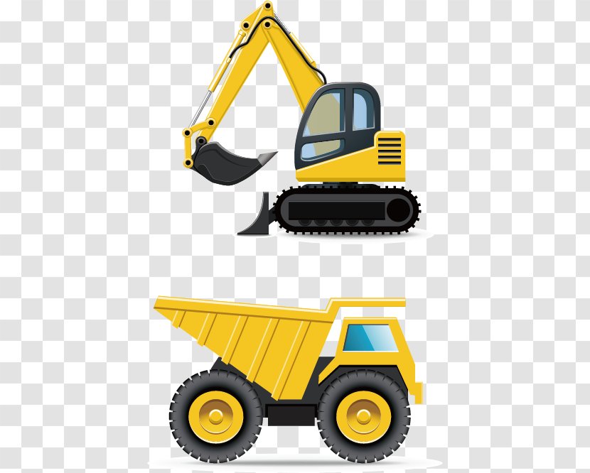 Architectural Engineering Car Vehicle Heavy Equipment Clip Art - Transport - Vector Excavator Transparent PNG
