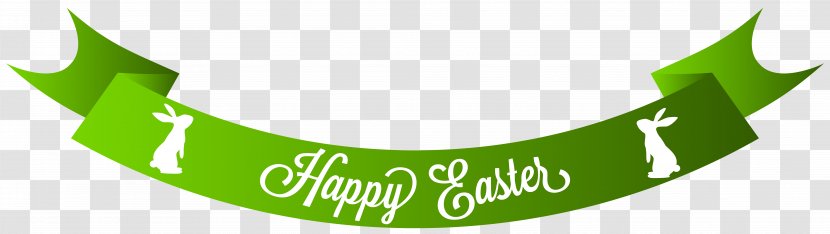 Easter Bunny Red Egg Clip Art - Logo - Green Happy Banner Image Transparent PNG