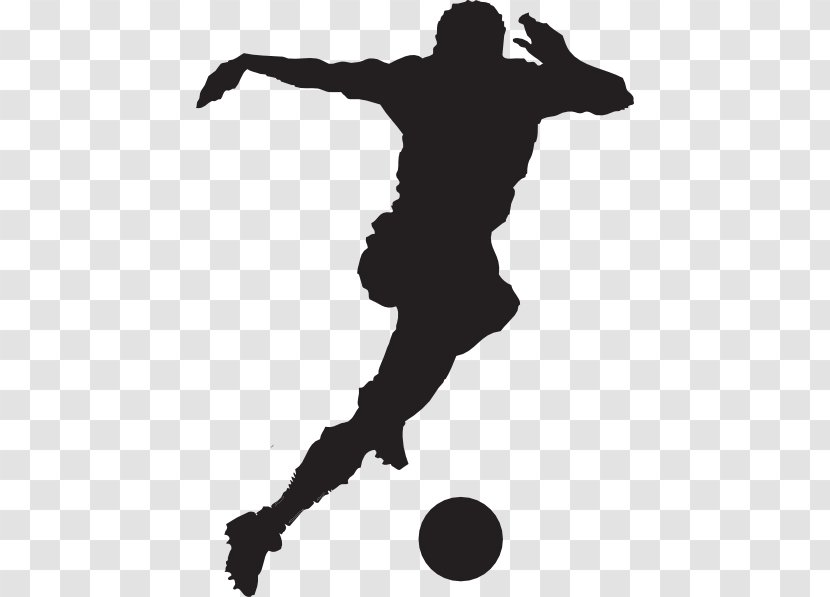 Football Player Black And White Clip Art - Silhouette - Players Clipart Transparent PNG