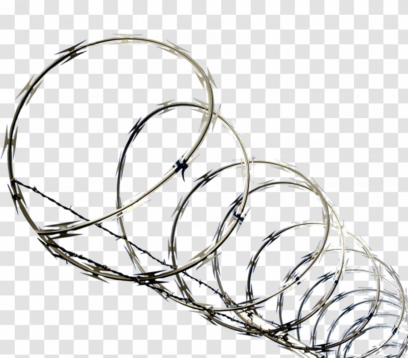 Barbed Wire Tape Concertina - Material - Fence Transparent PNG