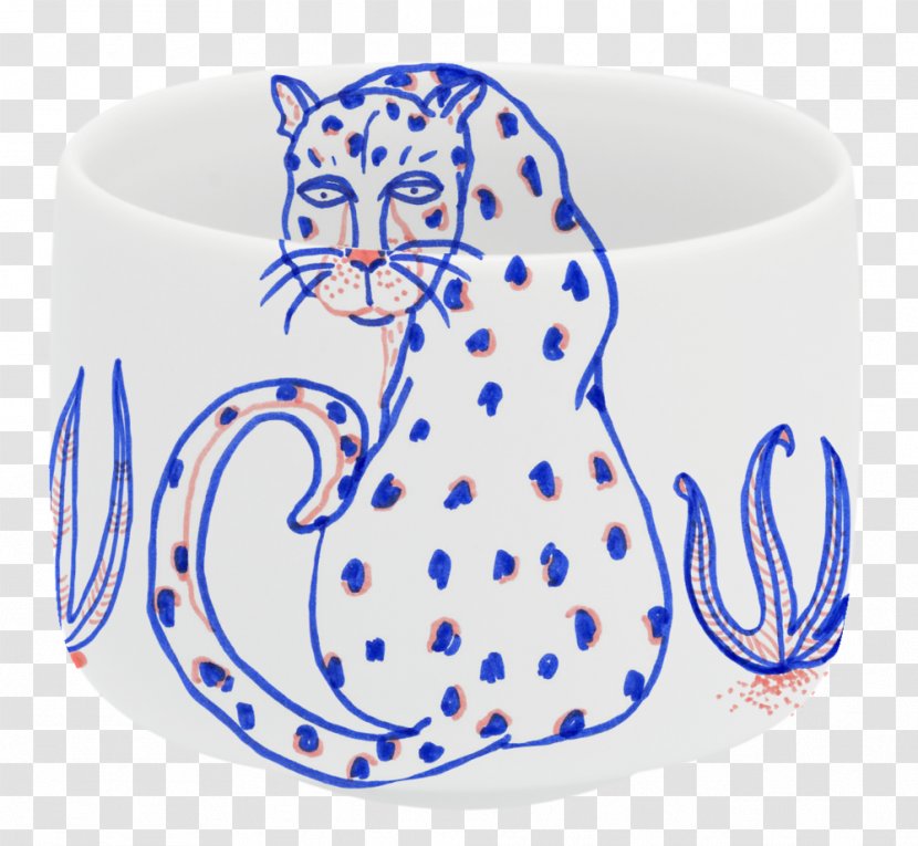 Cat Tableware Mug Carnivora Porcelain - Blue And White - Small Bowl Transparent PNG