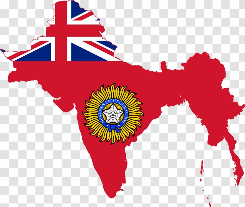 British Raj Empire Partition Of India Indian Independence Movement - Red Transparent PNG
